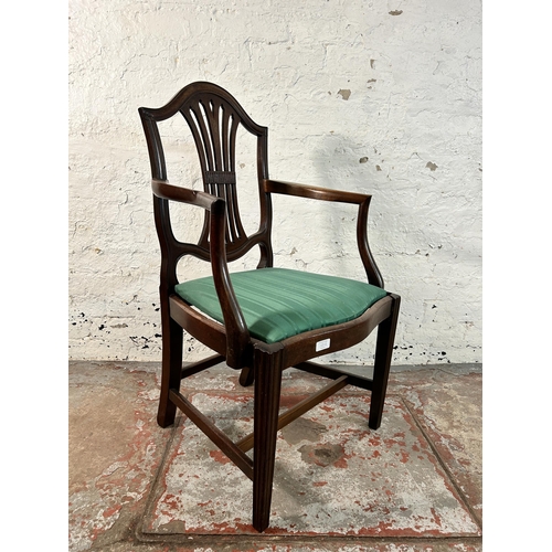 152A - A Georgian mahogany carver occasional chair