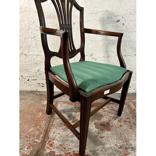 152A - A Georgian mahogany carver occasional chair