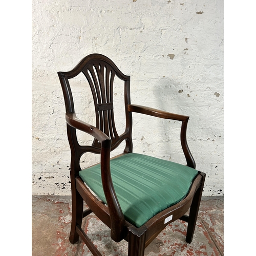 152A - A Georgian mahogany carver occasional chair