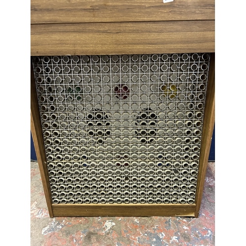 17 - A mid 20th century teak effect cabinet containing Ambassador record player - approx. 82cm high x 61c... 