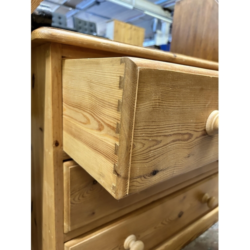 23 - A Victorian style pine chest of drawers - approx. 66cm high x 81cm wide x 42cm deep