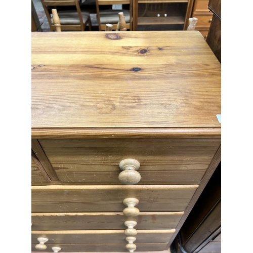 29 - A Victorian style pine chest of drawers - approx. 106cm high x 82cm wide x 42cm deep