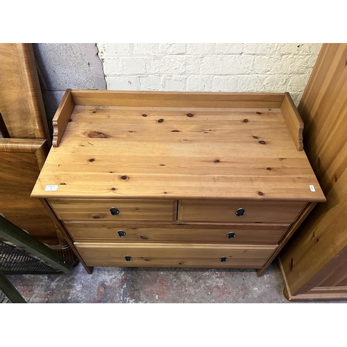 3 - An IKEA pine chest of drawers - approx. 83cm high x 95cm wide x 50cm deep