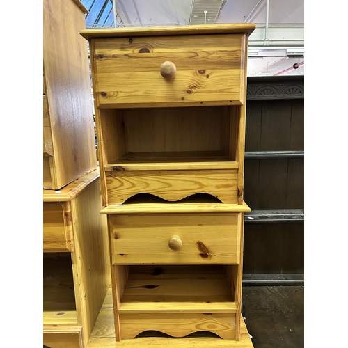 34 - Four pine bedside cabinets