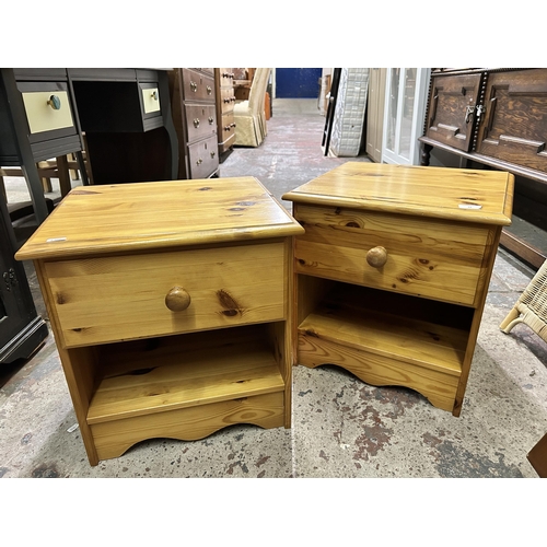 34 - Four pine bedside cabinets