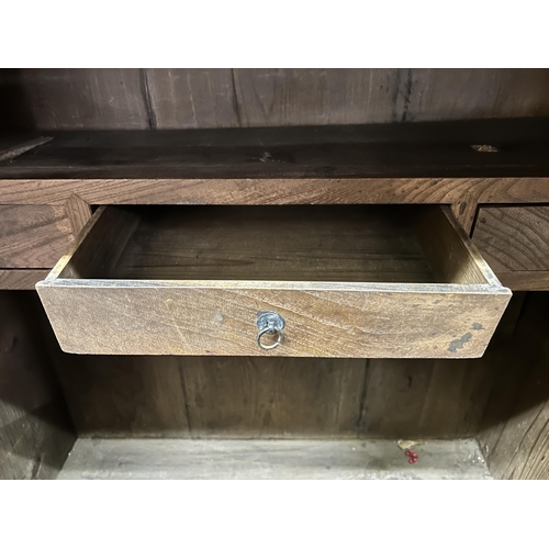 44 - A Korean elm and brass bound tansu chest - approx. 86cm high x 87cm wide x 45cm deep