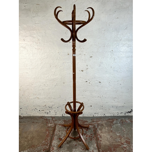 76 - A Thonet style bentwood coat stand - approx. 187cm high