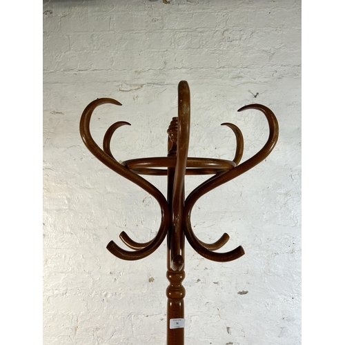 76 - A Thonet style bentwood coat stand - approx. 187cm high