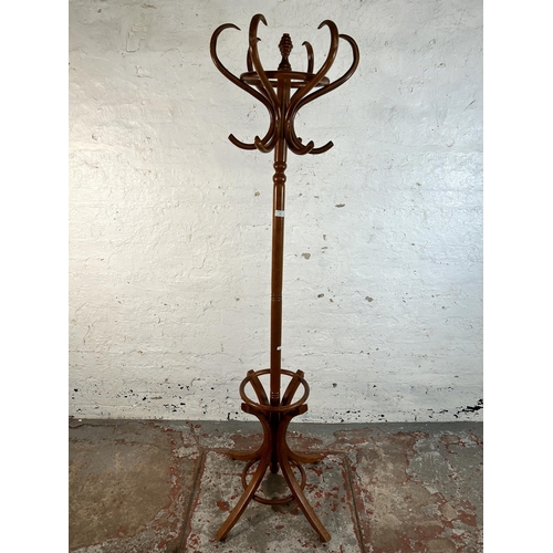 77 - A Thonet style bentwood coat stand - approx. 187cm high