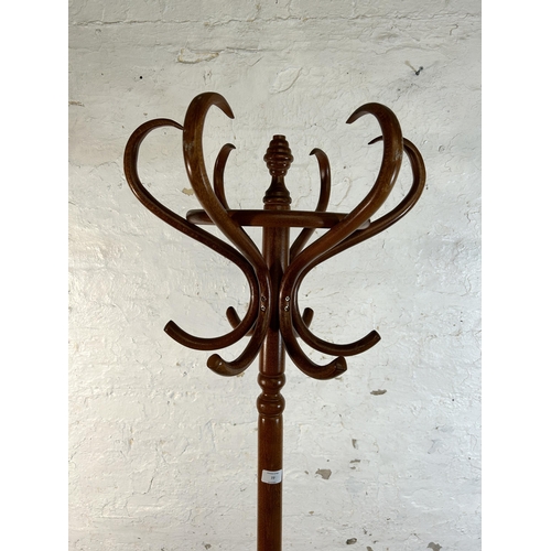 77 - A Thonet style bentwood coat stand - approx. 187cm high