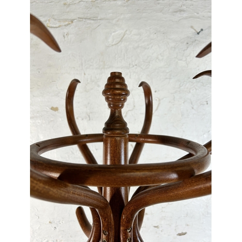 77 - A Thonet style bentwood coat stand - approx. 187cm high