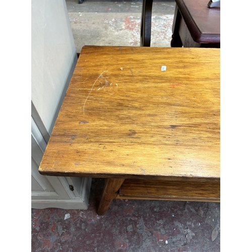 94 - A mid 20th century beech rectangular coffee table