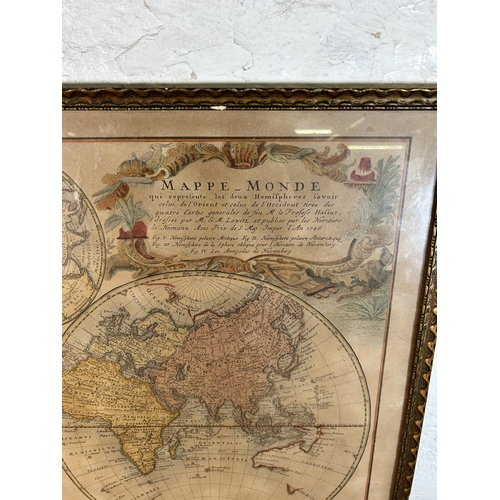 275 - A framed Leisure Arts Ltd. map print - approx. 62cm high x 73cm wide