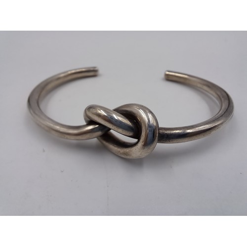 2097 - An Andreas Mikkelsen Denmark silver bangle - approx. gross weight 24g