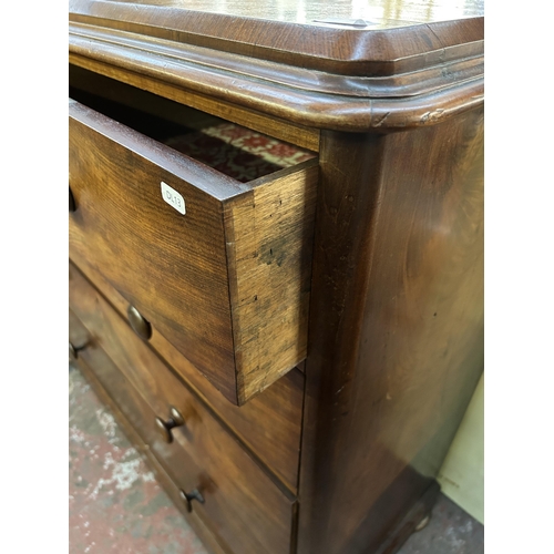 140 - A Victorian mahogany chest of drawers - approx. 114cm high x 123cm wide x 52cm deep