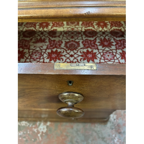 140 - A Victorian mahogany chest of drawers - approx. 114cm high x 123cm wide x 52cm deep