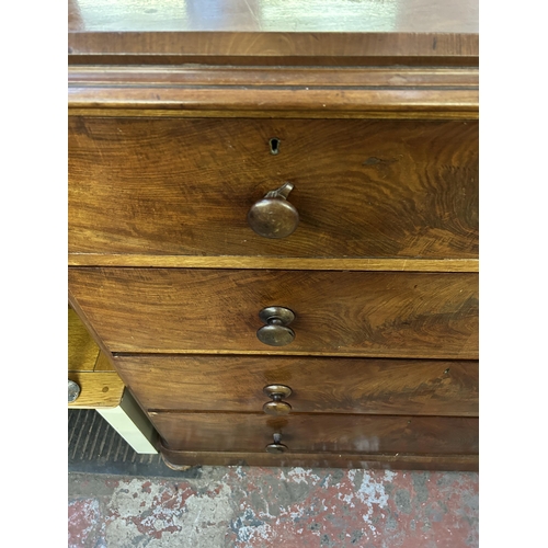 140 - A Victorian mahogany chest of drawers - approx. 114cm high x 123cm wide x 52cm deep