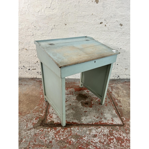 174 - A mid 20th century painted wooden child's desk - approx. 67cm high x 59cm wide x 46cm deep