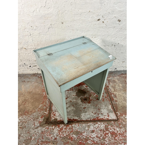 174 - A mid 20th century painted wooden child's desk - approx. 67cm high x 59cm wide x 46cm deep