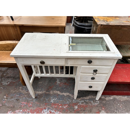 178 - A mid 20th century white painted dressing table