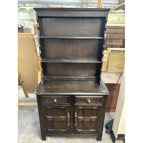 231 - A Priory oak dresser - approx. 172cm high x 91cm wide x 41cm deep