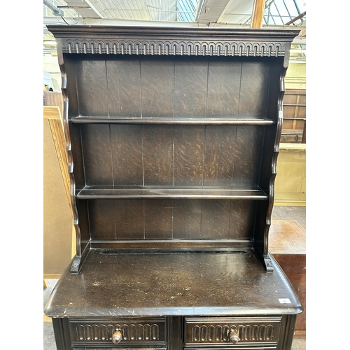 231 - A Priory oak dresser - approx. 172cm high x 91cm wide x 41cm deep