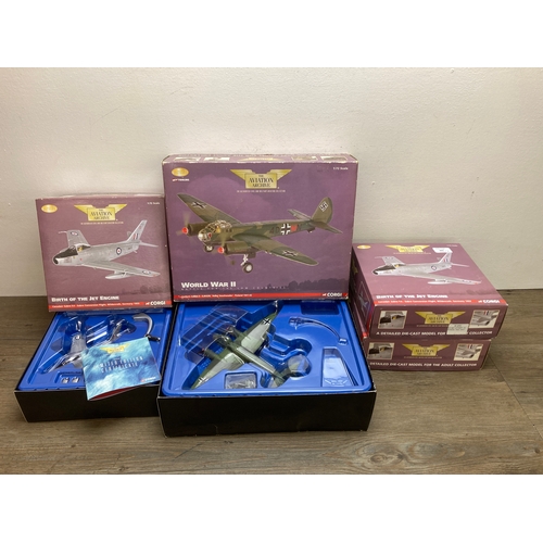 445 - Four boxed Corgi The Aviation Archive limited edition 1:72 scale die-cast models, three Birth Of The... 