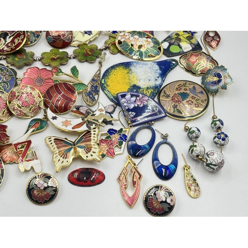 2020 - A collection of enamel jewellery