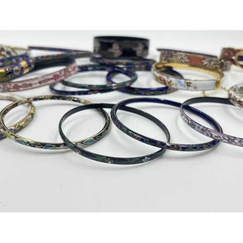 2024 - A collection of enamel bangles