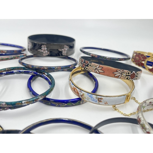 2024 - A collection of enamel bangles