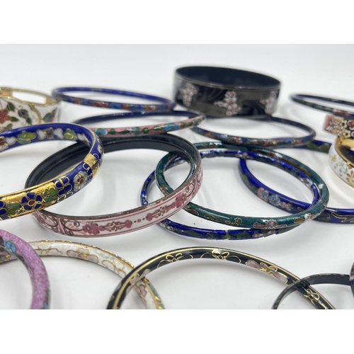 2024 - A collection of enamel bangles