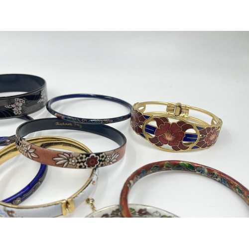 2024 - A collection of enamel bangles