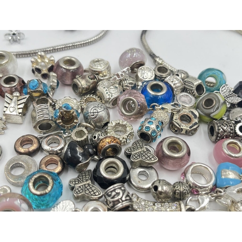 2038 - A collection of charms to include Pandora etc.