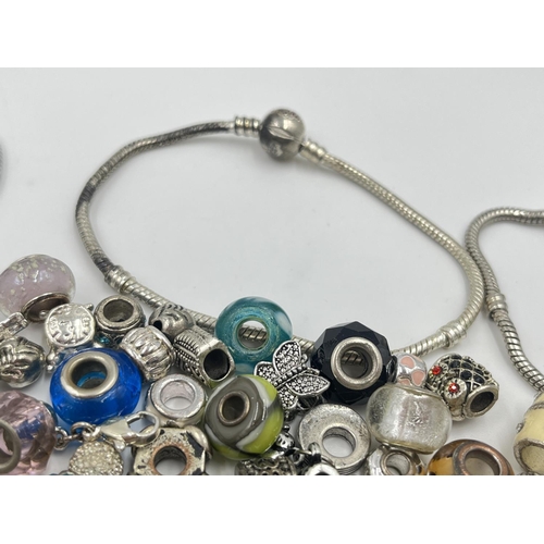 2038 - A collection of charms to include Pandora etc.