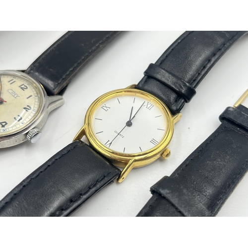 2104 - Six mechanical and quartz wristwatches to include Timex, Sekonda Polaris etc.