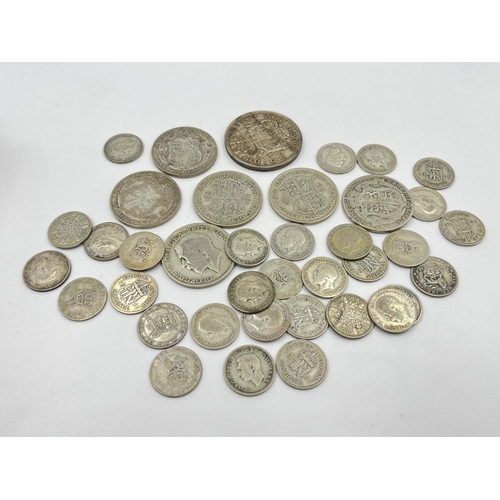 2209 - Approx. 193g of 50% silver British coins