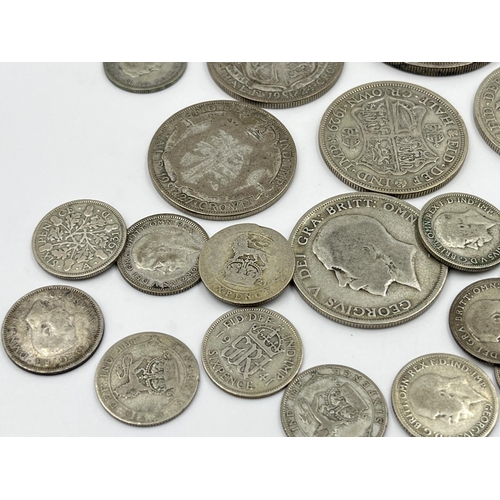 2209 - Approx. 193g of 50% silver British coins