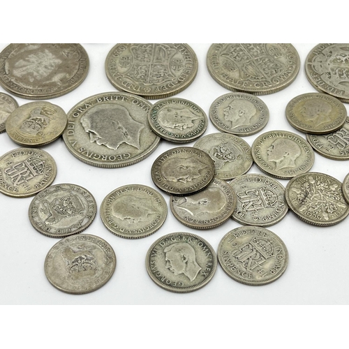 2209 - Approx. 193g of 50% silver British coins