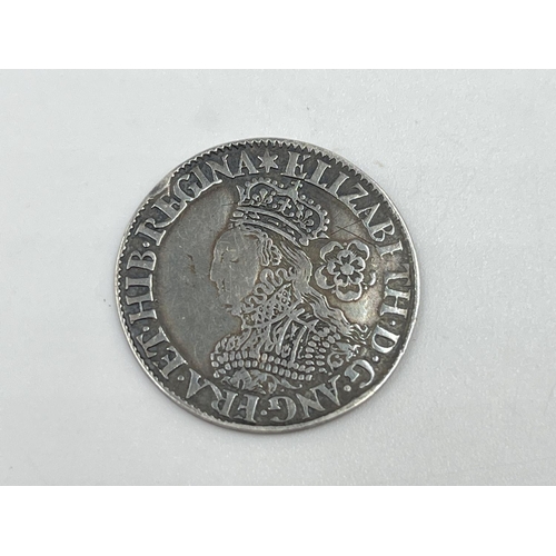 2212 - A 92.5% silver 1561 hammered sixpence