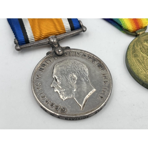 2311 - A WWI British medal pair presented to Pte. W. S. Haviside 4th S. A. I.