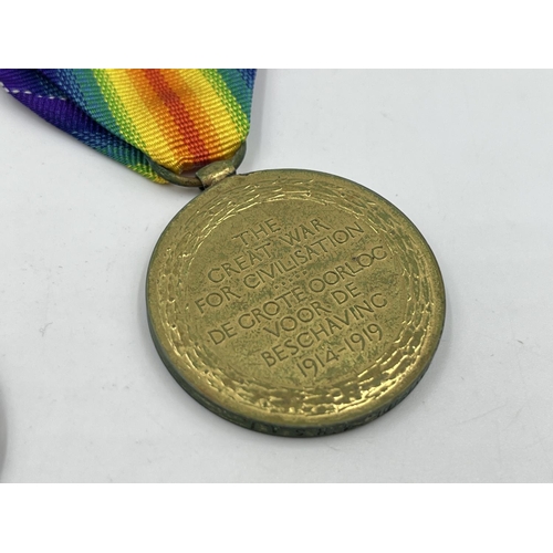 2311 - A WWI British medal pair presented to Pte. W. S. Haviside 4th S. A. I.