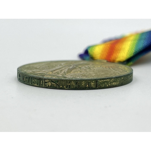 2311 - A WWI British medal pair presented to Pte. W. S. Haviside 4th S. A. I.