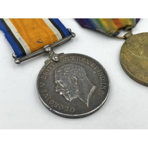 2314 - A WWI British medal pair presented to Sjt. A. McAlister 9th S. A. H.