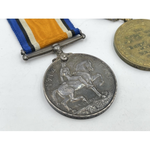 2314 - A WWI British medal pair presented to Sjt. A. McAlister 9th S. A. H.