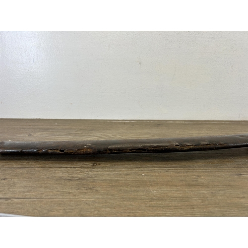 2320 - A 1796 pattern light cavalry sabre with metal scabbard - approx. 93cm long including handle