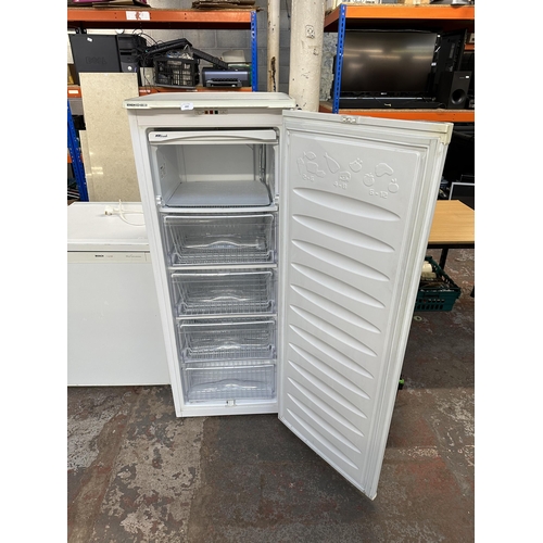 1065 - A Beko upright freezer - approx. 144cm high