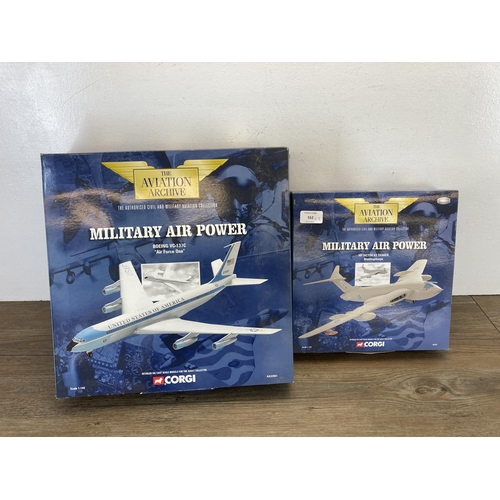 452 - Two boxed Corgi The Aviation Archive Military Air Power 1:144 scale die-cast models, 48701 limited e... 