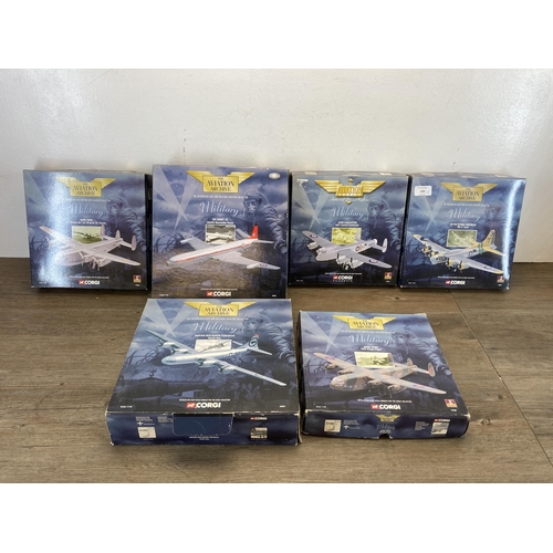 462 - Six boxed Corgi The Aviation Archive Military 1st Issue and limited edition 1:144 scale die-cast mod... 