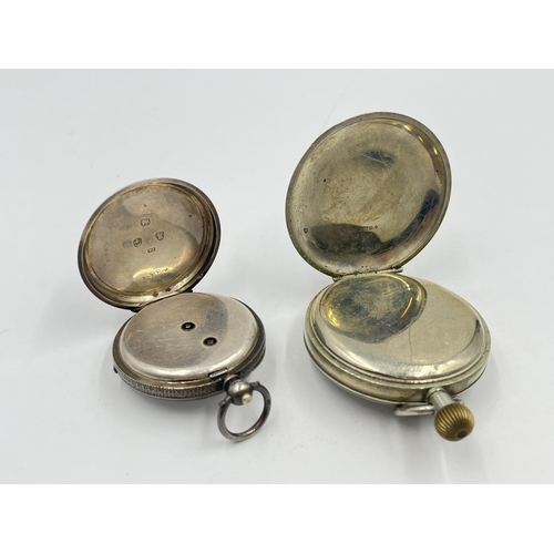 2347 - Two antique and later open face pocket watches, one hallmarked London silver cased key wind and one ... 