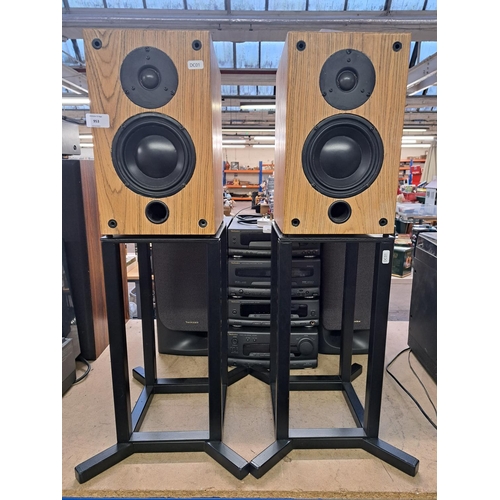 884 - A pair of early 1990s Wilmslow Audio SPL1 kit near-field monitor speakers fitted with Morel MW142 dr... 